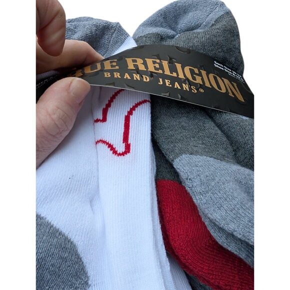 12 pack True Religion Half Cushion Quarter Socks Men's 10-13 shoes size 8-12 NEW - Picture 5 of 11